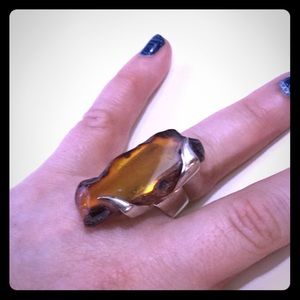 ✨Antique Amber Sterling Silver Ring